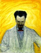 Eugene Jansson portratt av ernest thiel oil on canvas
